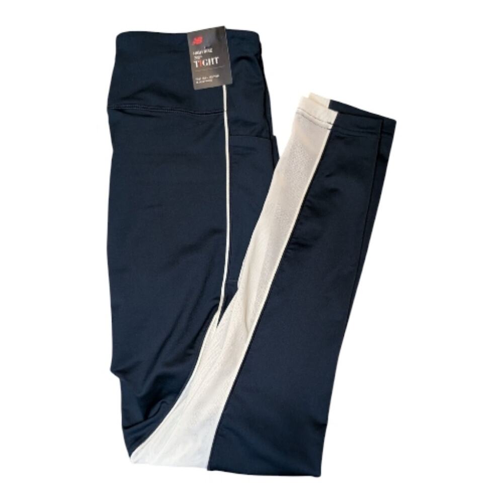 NWT New Balance Women's Teal White High Rise Full Tights Leggings Med